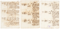 Three logs of slaves captured in the Spanish Antilles