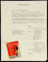 Typed letter to Walter Hagen from Margaret Heck regarding "The Walter Hagen Story," typed list of ideas for the book & miniature mock-up of book cover