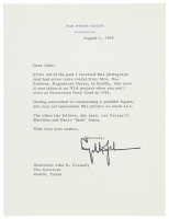 Typed Letter Signed by Lyndon B. Johnson as President to Texas Governor John B. Connally