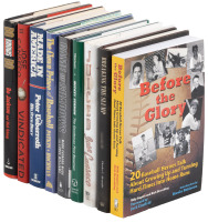 Nine signed books on miscellaneous topics in the game of baseball