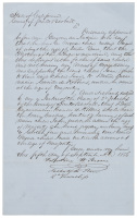 Manuscript document recording indentured servitude of Native American child, 1856