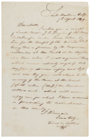 Manuscript letter from Thomas M. Robbins to [James] Scott regarding horses commandeered by American troops