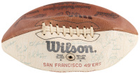 Football signed by San Francisco 49ers players and staff