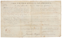 Land grant signed by James Monroe
