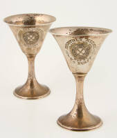 Set of two sterling silver cup trophies, won by William Wolff