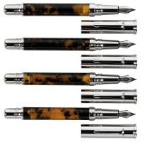 FERRARI DA VARESE: Spartacus Amber Lot of Four Fountain Pens