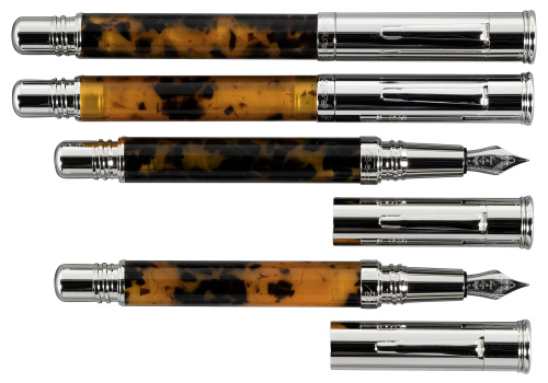 FERRARI DA VARESE: Spartacus Amber Lot of Four Writing Instruments
