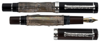 LABAN: Two Sterling Silver and Wood Fountain Pens