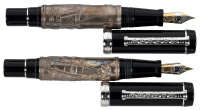 LABAN: Two Sterling Silver and Wood Fountain Pens