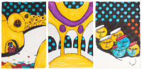 Mole Show backdrop drawings in color