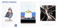 Three promotional posters for Wayne Thiebaud exhibits