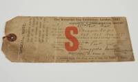 Paper ticket from the Victorian Era Exhibition, London, 1897