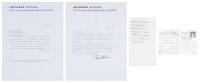 Two typed letters and a postcard from Ruth Bernhard to Dody Weston Thompson