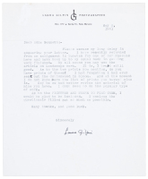 Typed letter from Laura Gilpin to Edna Bennett
