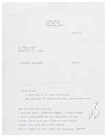 Typed letter from Minor White to Stuart Oring