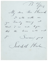 Autograph letter from Sadakichi Hartmann to Miss Hancock