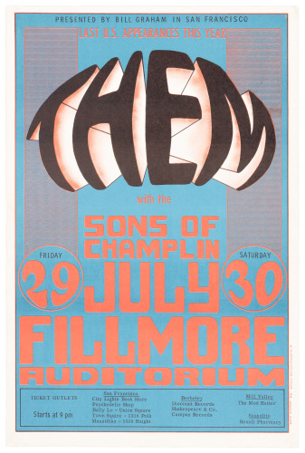 Presented by Bill Graham in San Francisco: Them with The Sons of Champlin