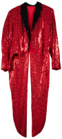 Red-sequined tuxedo jacket with tails from Randy, Chuck and Bob era
