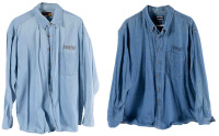 Two Cryptic Corporation work shirts