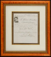 Framed invoice to the Thistle Golf Club