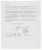 Signed typescript letter from Charles Bukowski to Steve Richmond