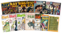 HUMBUG, PANIC, WYATT EARP, NAVY COMBAT, and Others * Lot of 14 Comics with Art by EC and MAD Artists