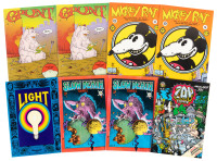 GRUNT, LIGHT, MICKEY RAT, SLOW DEATH, ZAP * Lot of Eight High-Grade Underground Comix