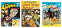 HISTORIETAS No. 671 (Mexican VAULT OF HORROR No. 32) * ASTOUNDING STORIES No. 131 * SINISTER TALES No. 24 * Lot of Three International Horror and Suspense Comics