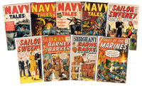NAVY TALES Nos. 1-4 * SAILOR SWEENEY Nos. 12, 14 * SGT. BARNEY BARKER Nos. 1, 2 * TALES OF THE MARINES No. 4 * Lot of Nine Comics