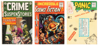 CRIME SUSPENSTORIES No. 14 * INCREDIBLE SCIENCE-FICTION No. 30 * PANIC No. 10 * Lot of Three Comics