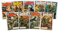 HEROIC COMICS Nos. 40, 69, 70, 71, 72, 75, 82, 86, 87 * Lot of Nine Comics * Lots of FRAZETTA Art