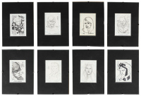 [Original Comic Art] Skybox SKETCHAGRAPH Sketch Cards * Various Artists * Lot of 30 Framed Cards