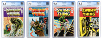 SWAMP THING Nos. 1, 2, 3, 7, 9, 10 [and] SAGA OF THE SWAMP THING No. 37 * Lot of Seven Comics