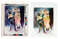 [Eric Stanton] Color Overlay of Cover Illustration with Proof Copy and Printer's Negative