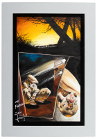 [Original Comic Art] SAM KIETH * Hobo Story Painted Page Signed to HARLAN ELLISON