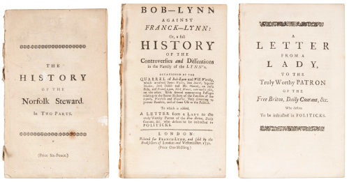 Three eighteenth century English pamphlets