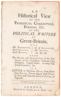 An Historical View of the Principles, Characters, Persons, &c. of the Political Writers in Great-Britain