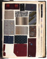 Silk swatch sample book from a mill in Lyon