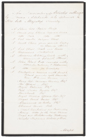 Manuscript inventory of articles to be delivered to William IV's family