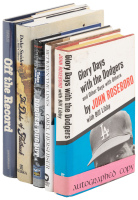 Five signed books about the Brooklyn and LA Dodgers
