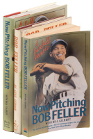 Three books signed by Bob Feller