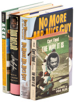 Four signed books about the Oakland A's