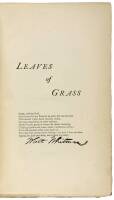 Complete Poems & Prose of Walt Whitman, 1855...1888. Authenticated & Personal Book (handled by W.W.)... Portraits from Life... Autograph