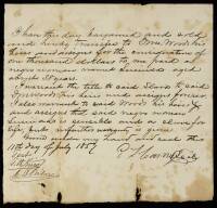 Manuscript bill of sale for the woman Lucinda, sold to D.M. Woods for $1000