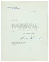 Typed letter signed by Franklin D. Roosevelt as President
