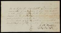 Manuscript agreement for the hiring of a slave girl for a year