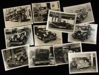 Collection of 16 photographs of vintage automobiles from the 1920's and 1930's