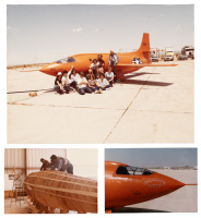Collection of blueprints and photographs documenting the production of The Right Stuff film, with Chuck Yeager autographs and correspondence
