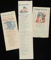 Lot of 3 Union Tickets for the 1864 election in California