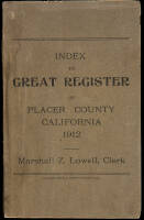 Index to Great Register of Placer County California 1912